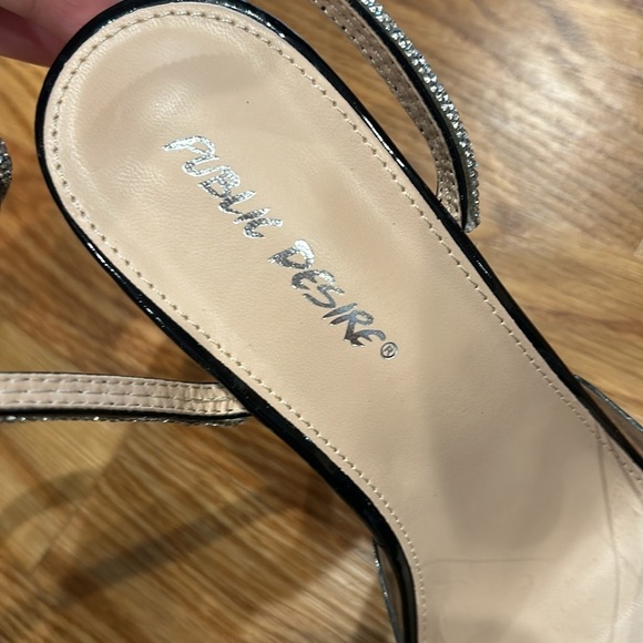 Public Desire x Dolls Kill Glimmer Rhinestone Wrap Heels black size 8 women’s - Picture 4 of 11